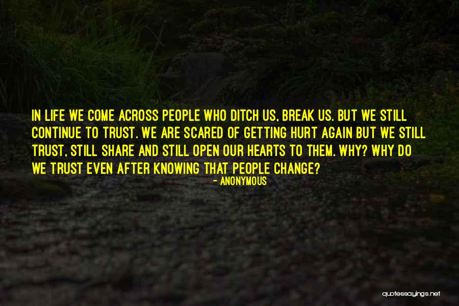 Scared Of Getting Hurt Again Quotes By Anonymous Scared Of Getting Hurt Again Quotes By Anonymous