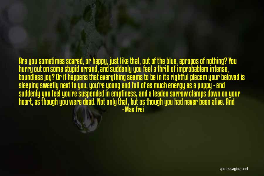 Scared To Get Happy Quotes By Max Frei Scared To Get Happy Quotes By Max Frei