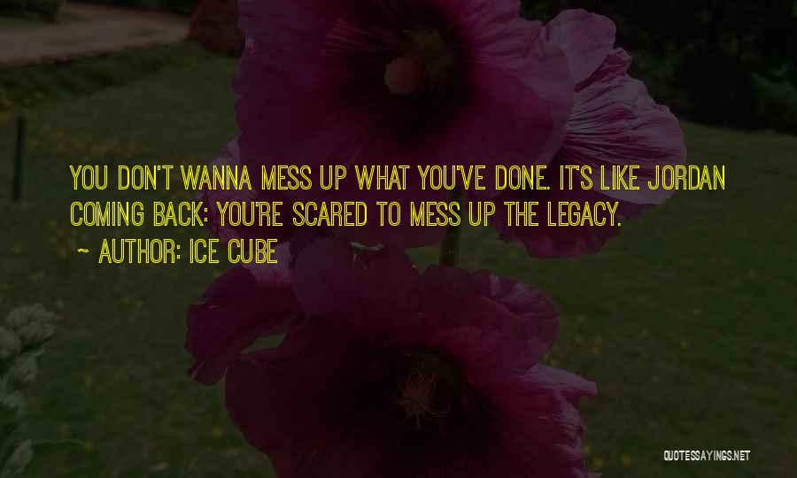 Scared To Mess Up Quotes By Ice Cube
