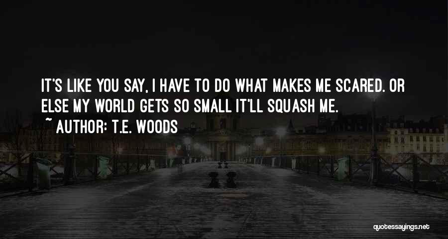 Scared To Say I Like You Quotes By T.E. Woods