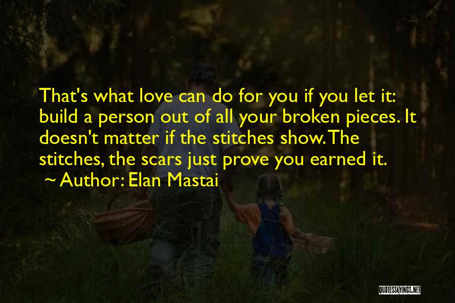 Scars Love Quotes By Elan Mastai