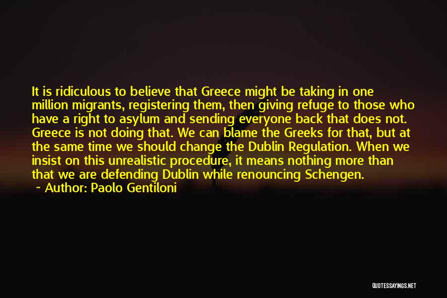 Schengen Quotes By Paolo Gentiloni