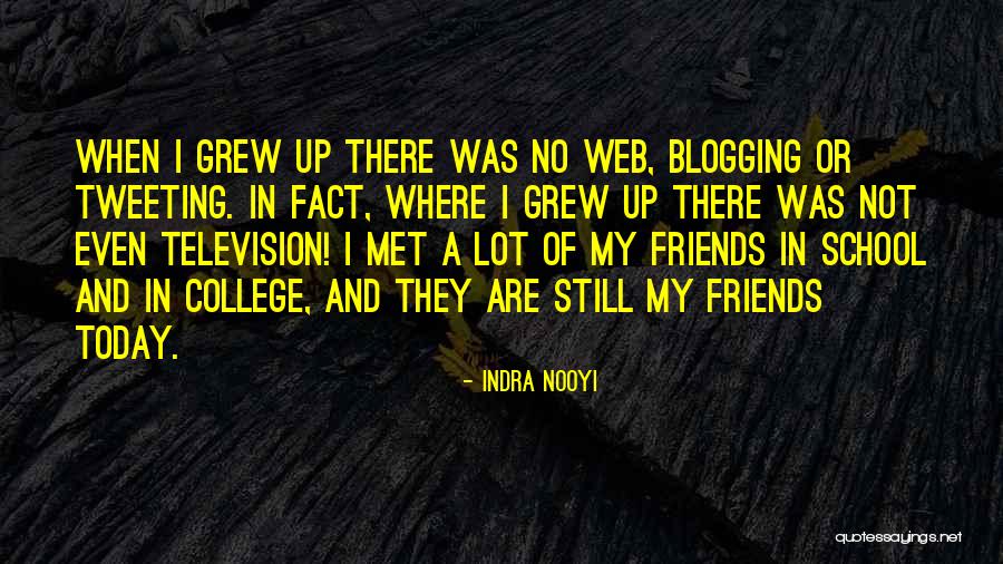 School And College Friends Quotes By Indra Nooyi