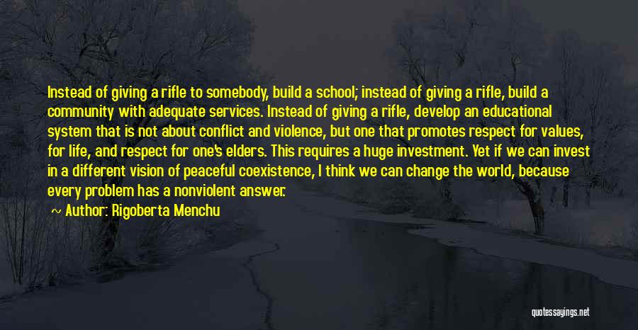 School And Community Quotes By Rigoberta Menchu