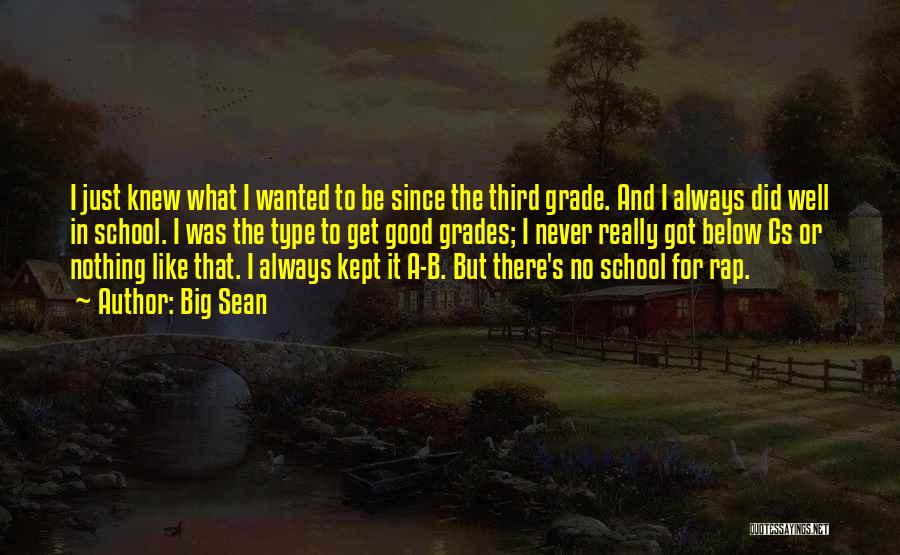 School And Good Grades Quotes By Big Sean