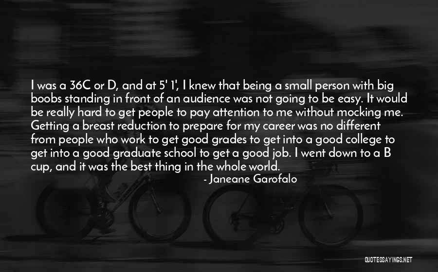 School And Good Grades Quotes By Janeane Garofalo School And Good Grades Quotes By Janeane Garofalo
