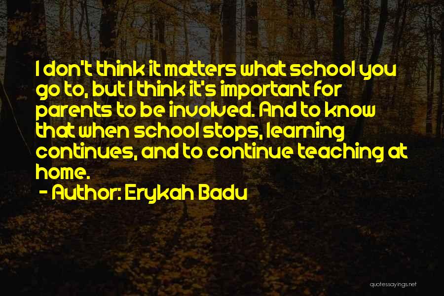 School And Learning Quotes By Erykah Badu