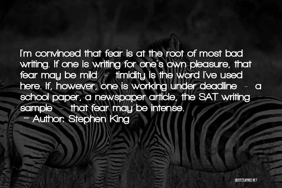 School And Stress Quotes By Stephen King