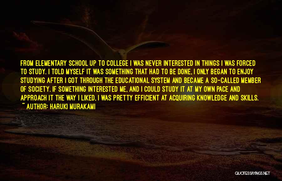 School And Studying Quotes By Haruki Murakami