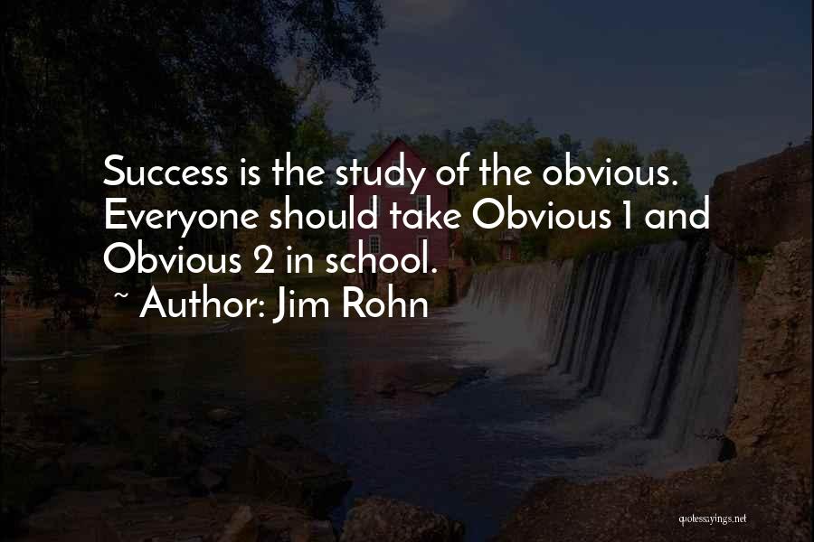 School And Success Quotes By Jim Rohn