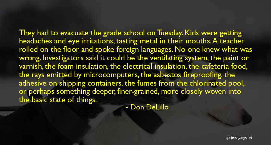 School Cafeteria Food Quotes By Don DeLillo