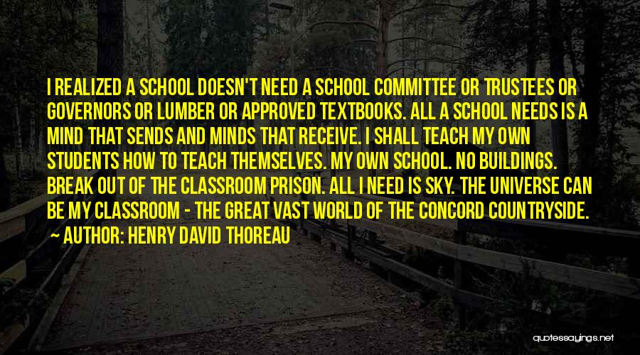 School Classroom Quotes By Henry David Thoreau