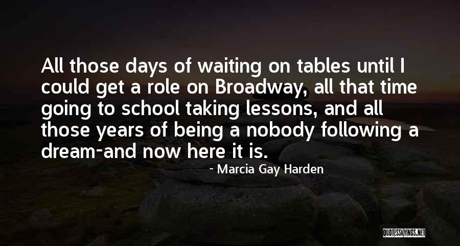 School Days Quotes By Marcia Gay Harden