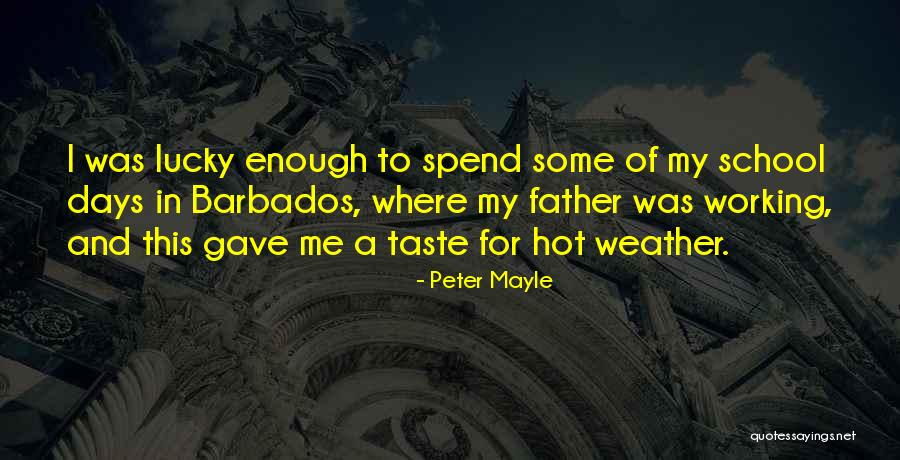 School Days Quotes By Peter Mayle