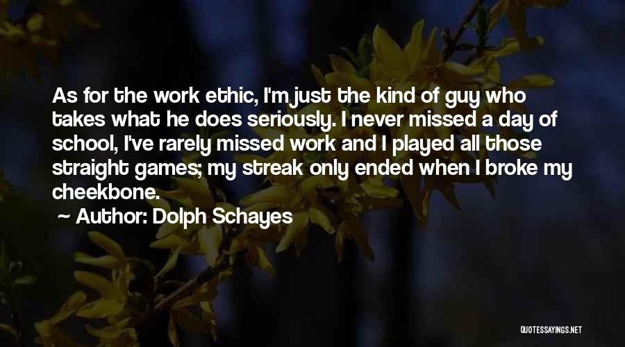 School Ended Quotes By Dolph Schayes