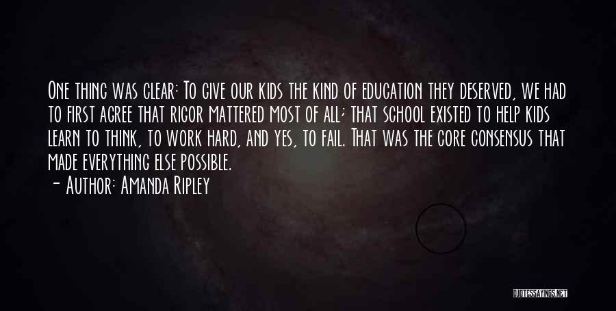 School Hard Work Quotes By Amanda Ripley