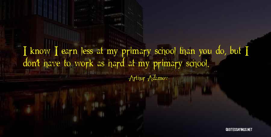 School Hard Work Quotes By Arthur Adamov