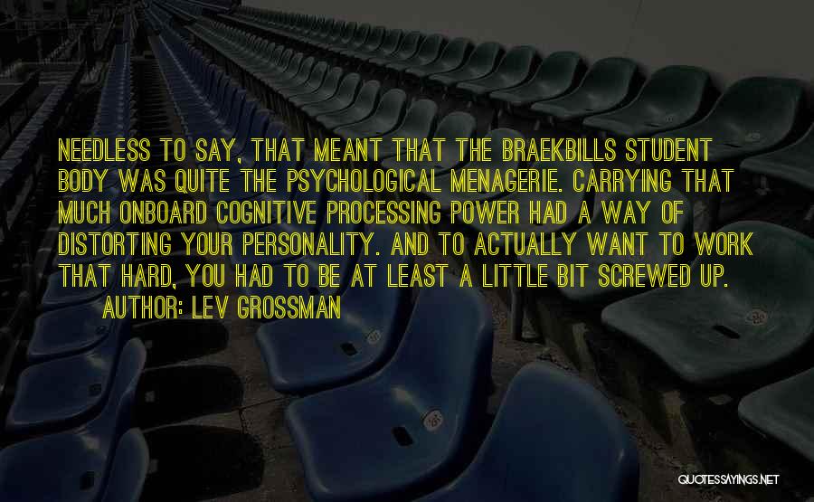 School Hard Work Quotes By Lev Grossman