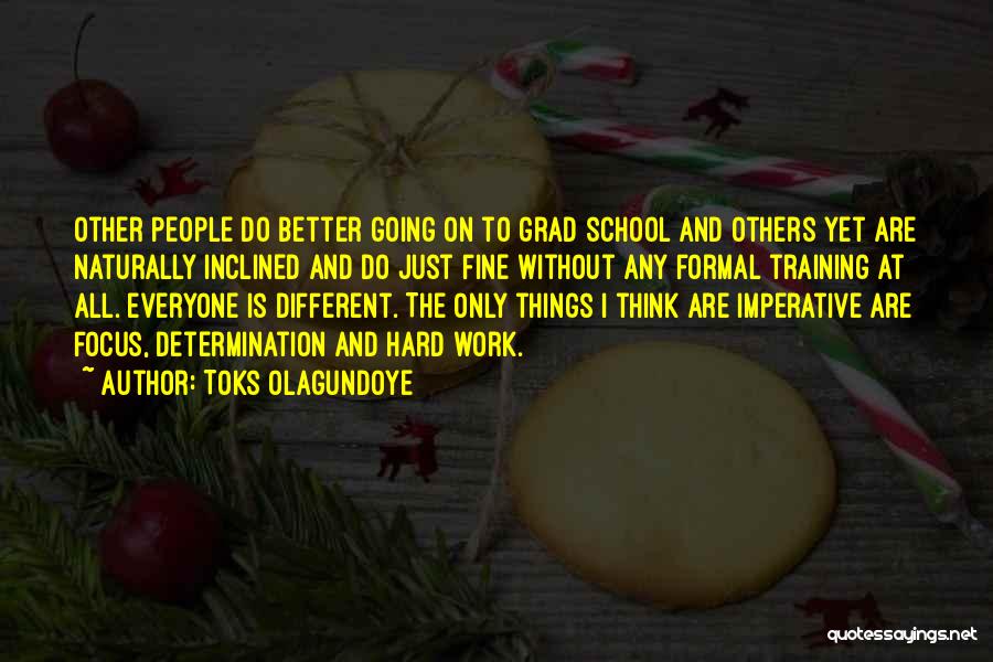 School Hard Work Quotes By Toks Olagundoye