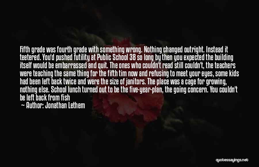 School Janitors Quotes By Jonathan Lethem