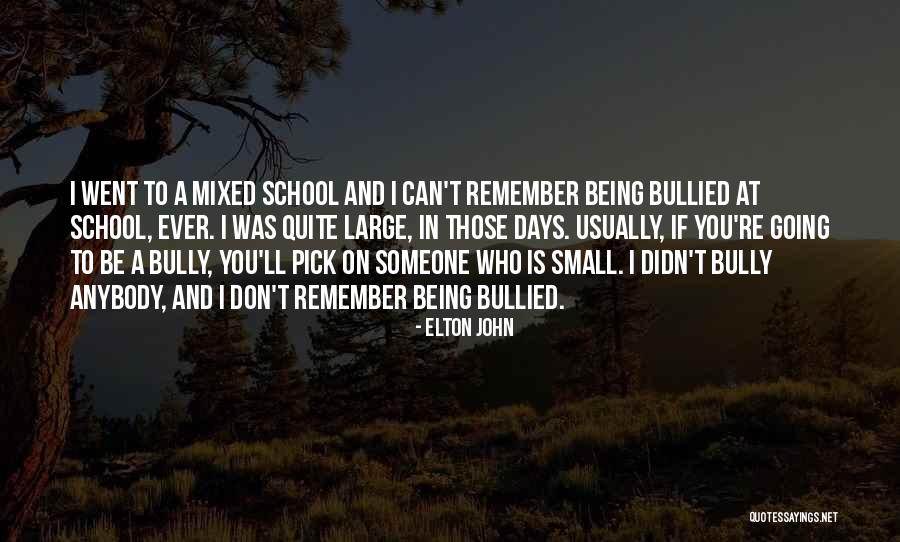 School Quotes By Elton John