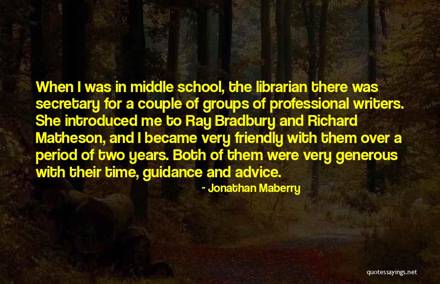 School Secretary Quotes By Jonathan Maberry