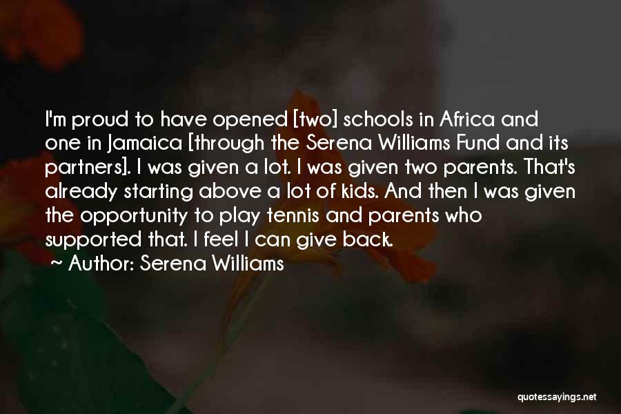 School Starting Back Quotes By Serena Williams