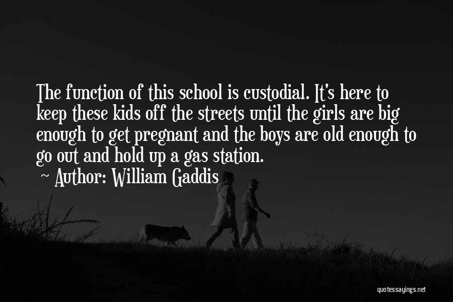 School's Out Quotes By William Gaddis