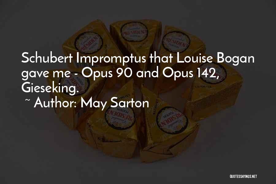 Schubert Quotes By May Sarton