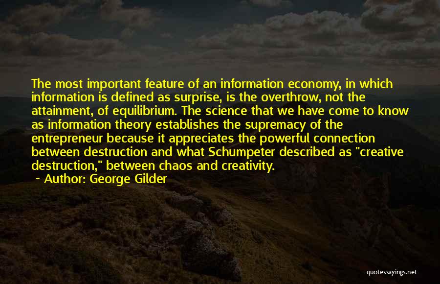 Schumpeter Creative Destruction Quotes By George Gilder