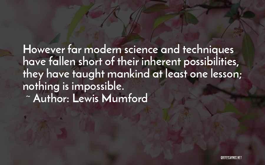 Science And Mankind Quotes By Lewis Mumford