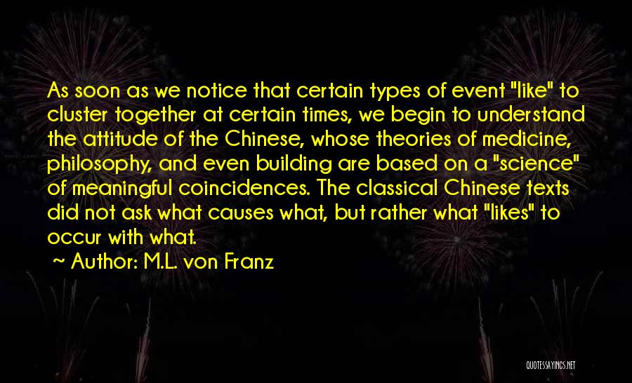 Science And Philosophy Quotes By M.L. Von Franz