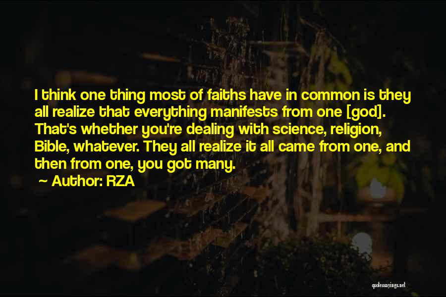 Science And Religion Bible Quotes By RZA