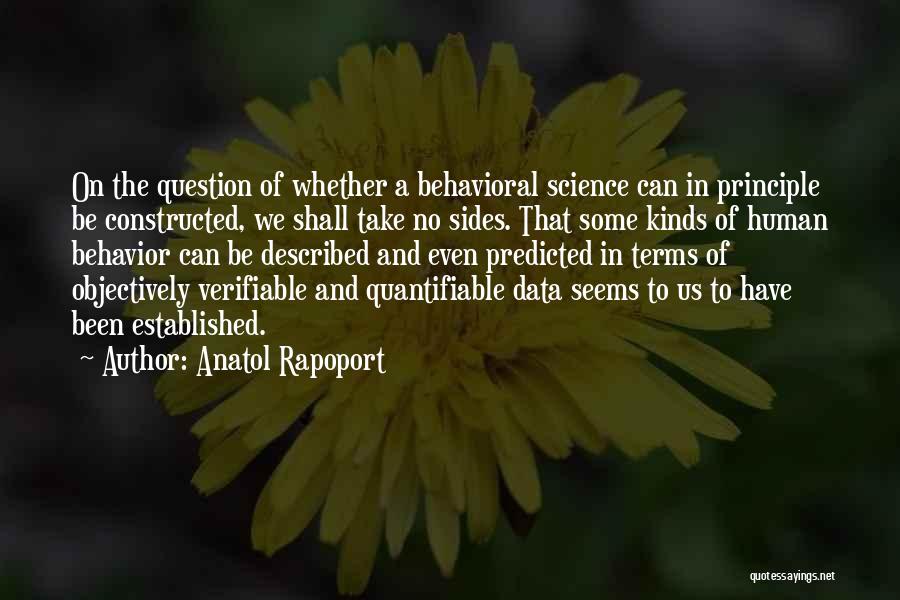 Science Data Quotes By Anatol Rapoport