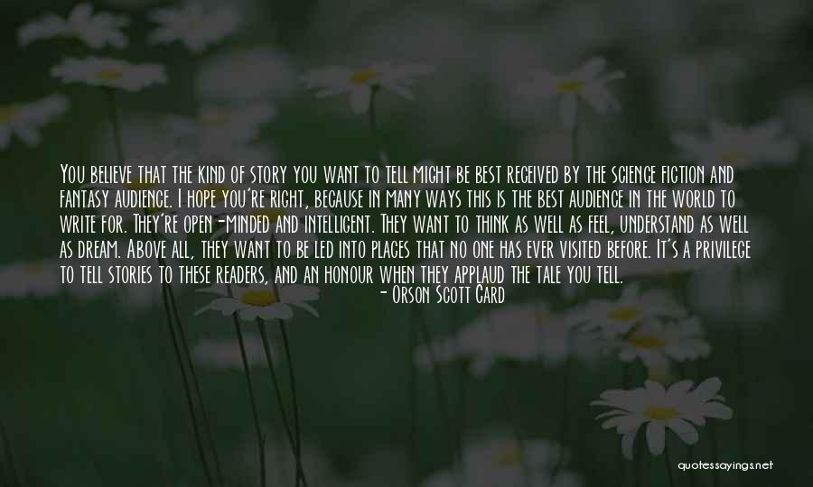 Science Fiction And Fantasy Quotes By Orson Scott Card Science Fiction And Fantasy Quotes By Orson Scott Card
