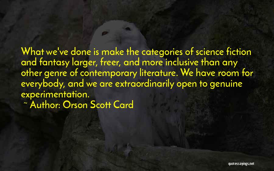 Science Fiction Genre Quotes By Orson Scott Card