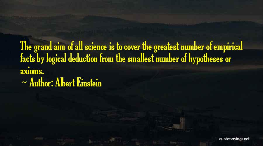 Science Of Deduction Quotes By Albert Einstein