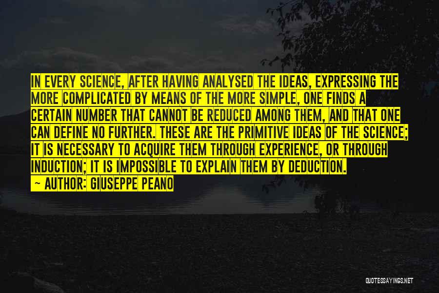 Science Of Deduction Quotes By Giuseppe Peano