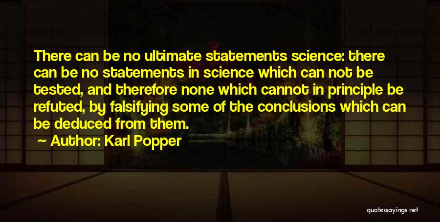 Science Of Deduction Quotes By Karl Popper