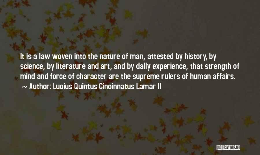 Science Of Human Nature Quotes By Lucius Quintus Cincinnatus Lamar II