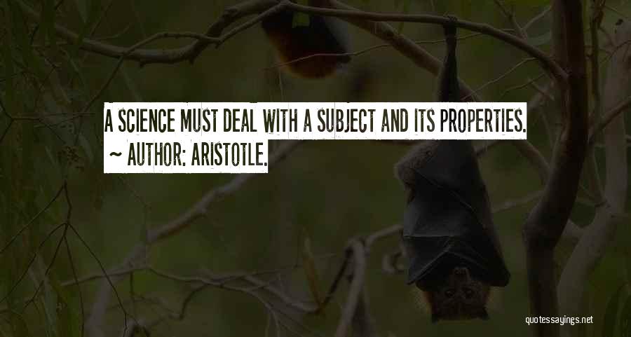 Science Subjects Quotes By Aristotle.