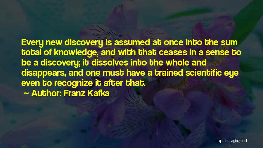 Scientific Discovery Quotes By Franz Kafka