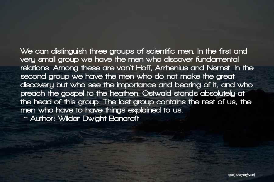 Scientific Discovery Quotes By Wilder Dwight Bancroft