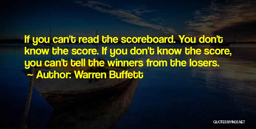 Scoreboard Quotes By Warren Buffett