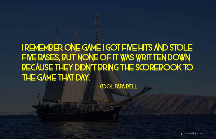 Scorebook Quotes By Cool Papa Bell Scorebook Quotes By Cool Papa Bell