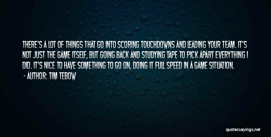 Scoring Quotes By Tim Tebow