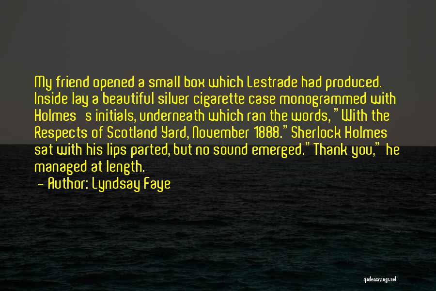 Scotland Yard Quotes By Lyndsay Faye