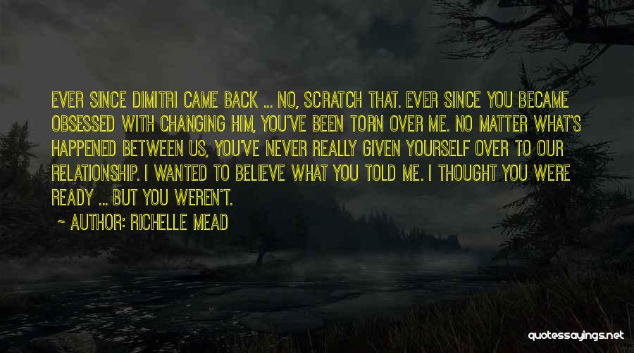 Scratch My Back Quotes By Richelle Mead
