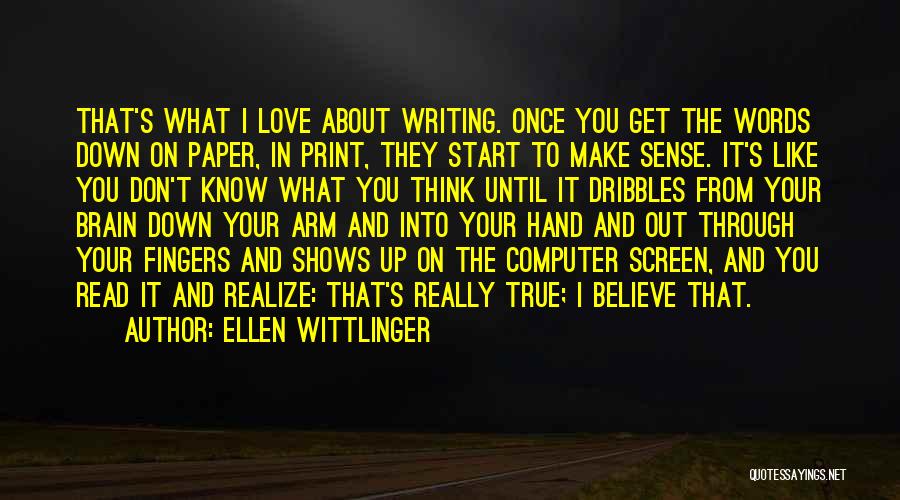 Screen Print Quotes By Ellen Wittlinger