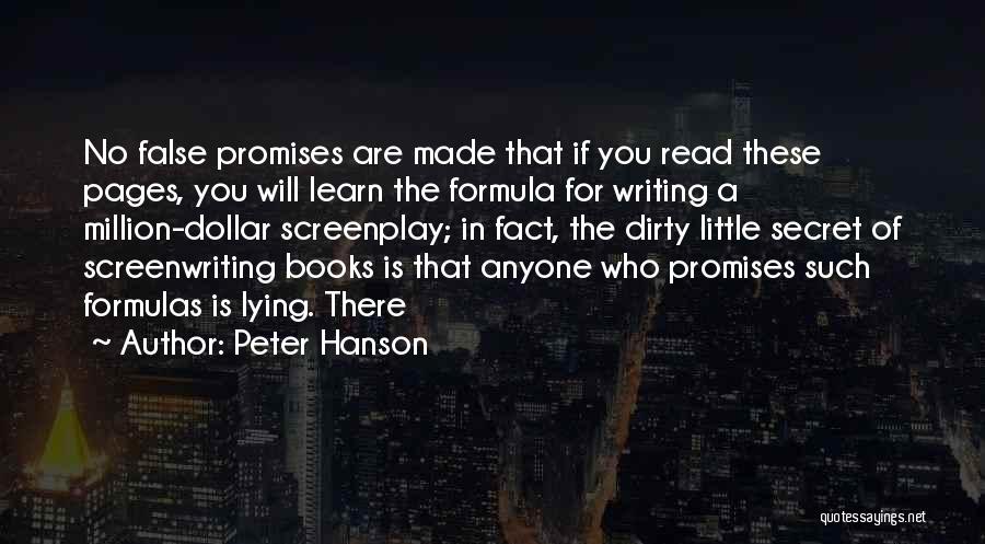 Screenplay Writing Quotes By Peter Hanson